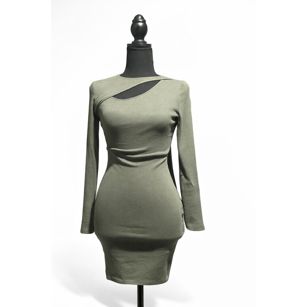 Wild Fable Olive Green Cut Out Bodycon Dress XXS